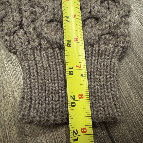 VTG Bonner of Ireland Sweater Mens Medium Brown Wool Aran Fair Isle Made Ireland - Picture 7 of 8